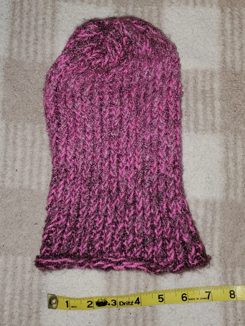 5 for $25 | Handmade Loose Knit Pink and Mauve Beanie